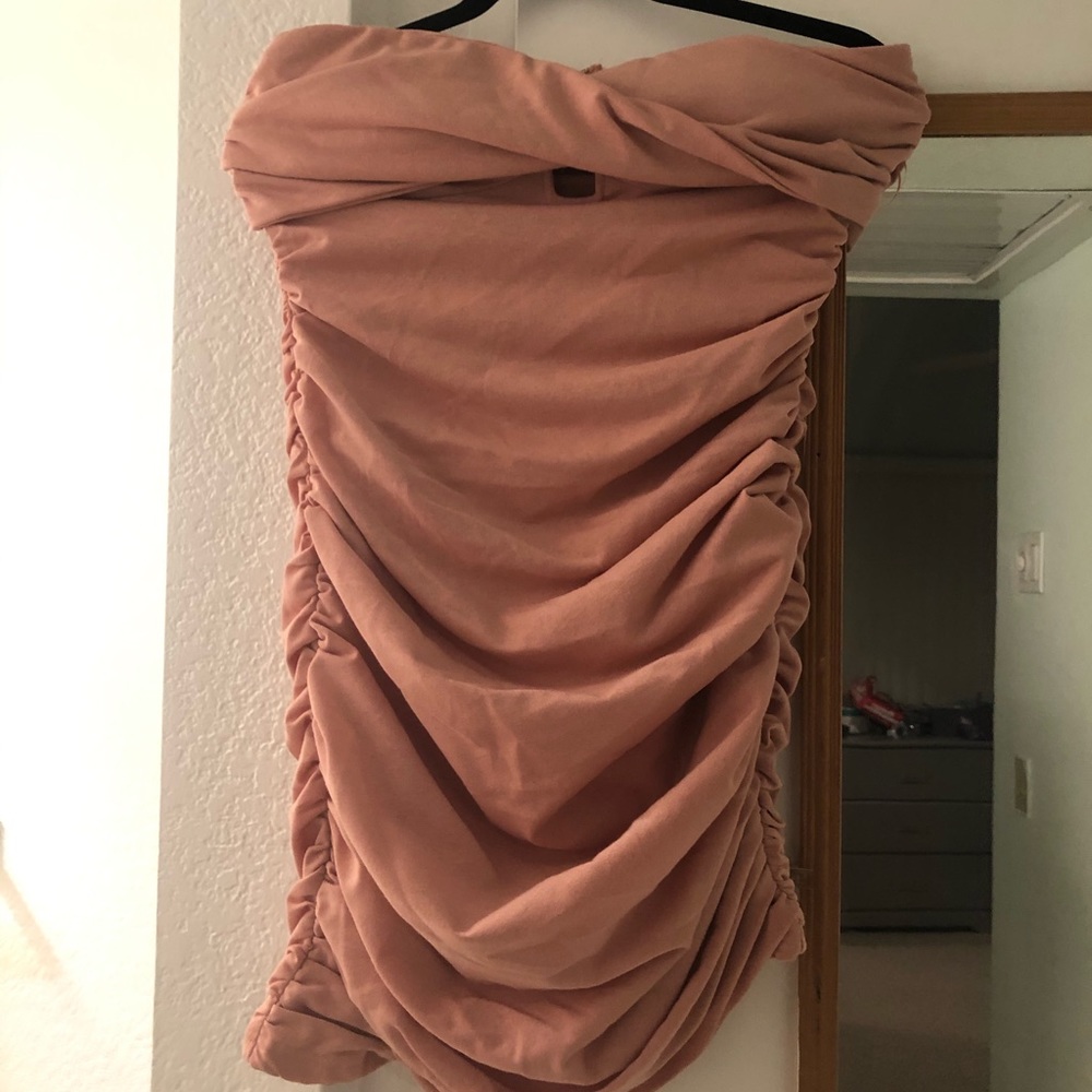 Ruched mini dress